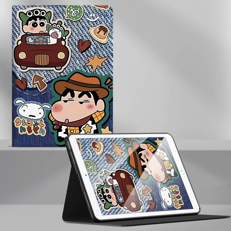 360° Full Protection Soft Silicone iPad Case with Stand C-80075