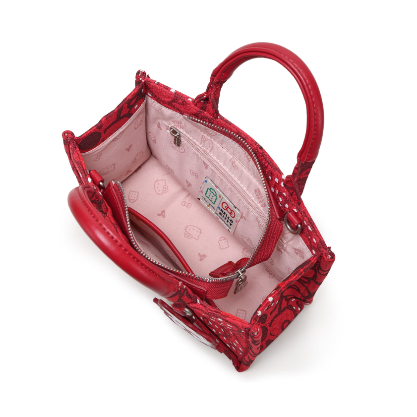 3-Way Handbag Adjustable Strap Red Shoulder Bag C-508