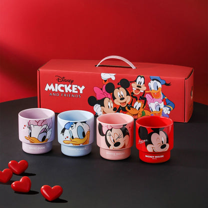 4-Pack 350mL Stackable Ceramic Mugcup Set C-203