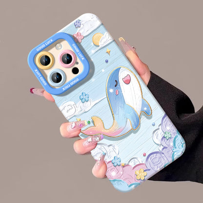Whale Oil Painting Case Compatible with iPhone C-80063