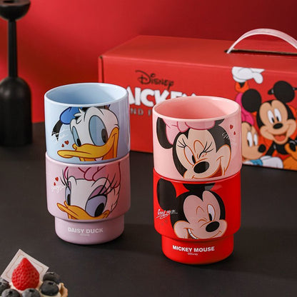 4-Pack 350mL Stackable Ceramic Mugcup Set C-203