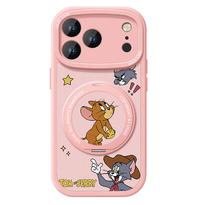Full-Cover Magnetic iPhone Case with 360° Rotating Stand C-80017