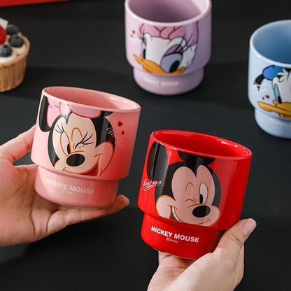 4-Pack 350mL Stackable Ceramic Mugcup Set C-203
