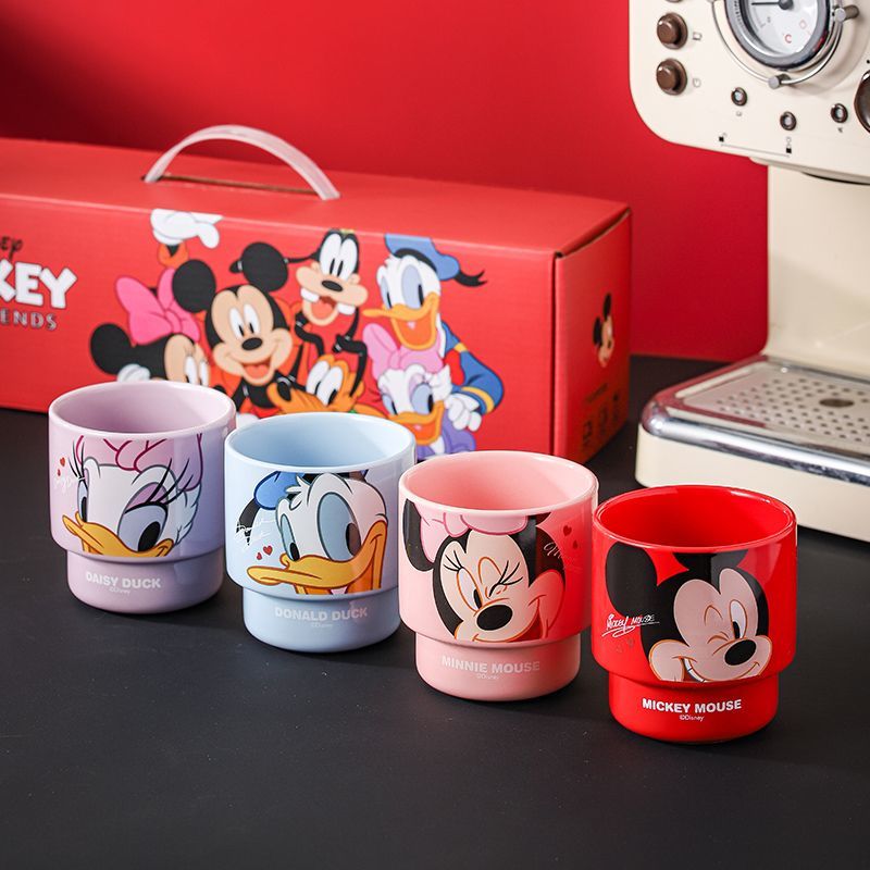 4-Pack 350mL Stackable Ceramic Mugcup Set C-203