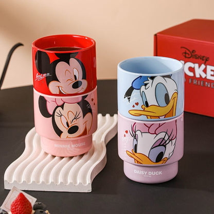 4-Pack 350mL Stackable Ceramic Mugcup Set C-203