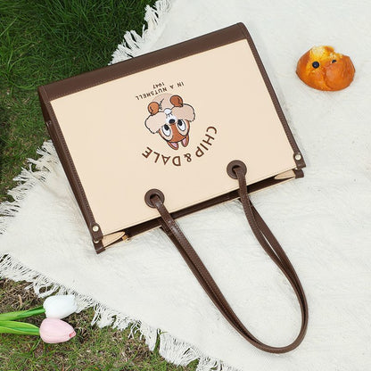 Printed PU Leather Large Capacity Shoulder Tote Bag C-302