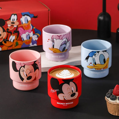 4-Pack 350mL Stackable Ceramic Mugcup Set C-203