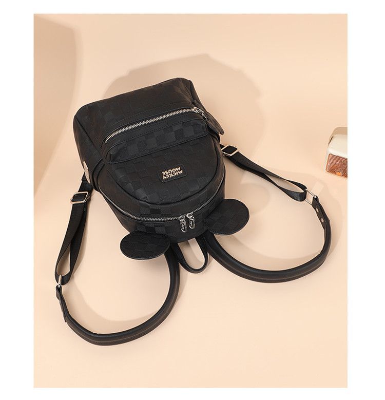Faux Leather Check Pattern 3D Ear Mini Backpack CO-70005