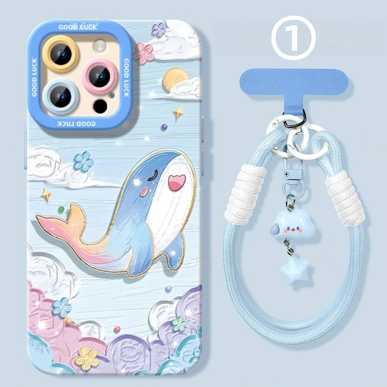 Whale Oil Painting Case Compatible with iPhone C-80063