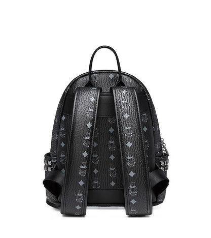 Vintage Print Studded Faux Leather Backpack CO-70002