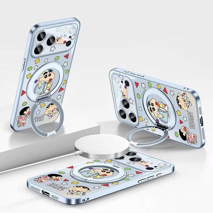 iPhone Case with 360° Rotating Ring Stand & Raised Camera Protection C-80087