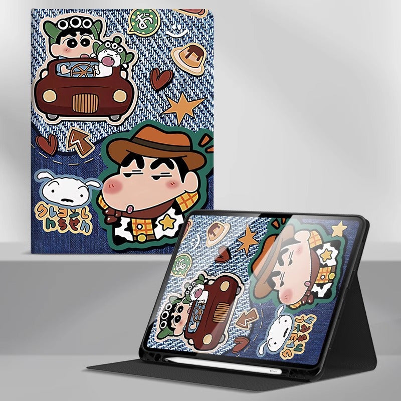 360° Full Protection Soft Silicone iPad Case with Stand C-80075