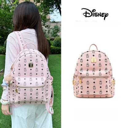Vintage Print Studded Faux Leather Backpack CO-70002