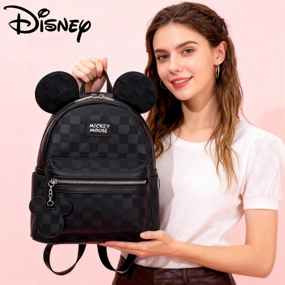 Faux Leather Check Pattern 3D Ear Mini Backpack CO-70005
