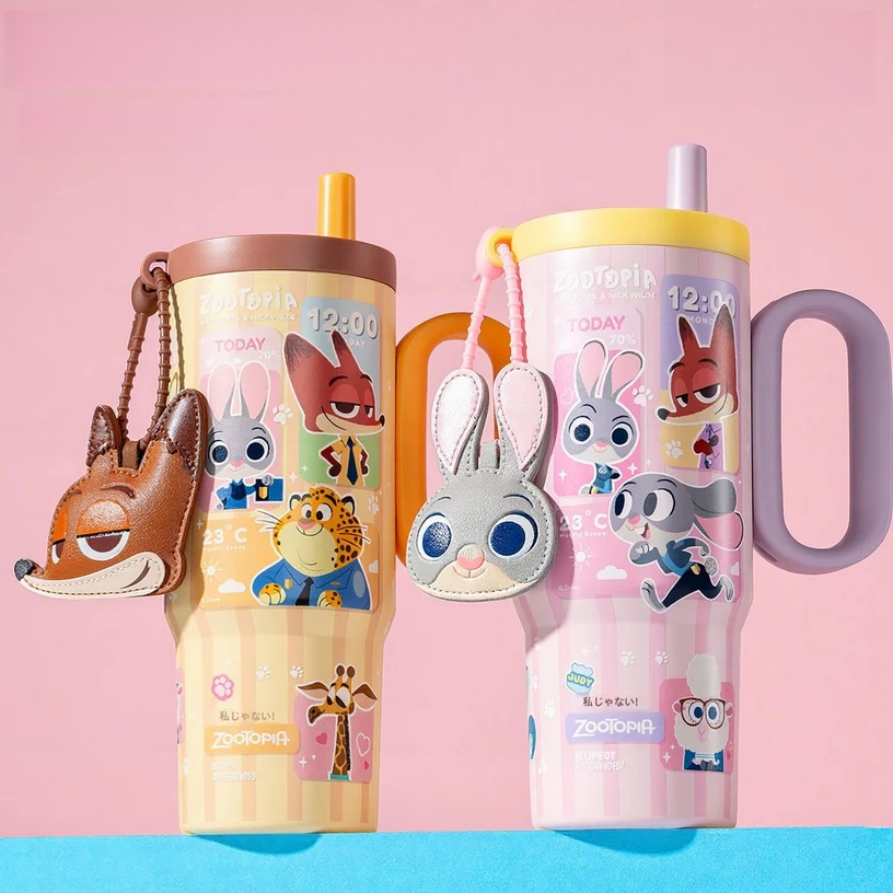 Cute 750mL Dual-Drink Stainless Steel Insulated Water Bottle C-207