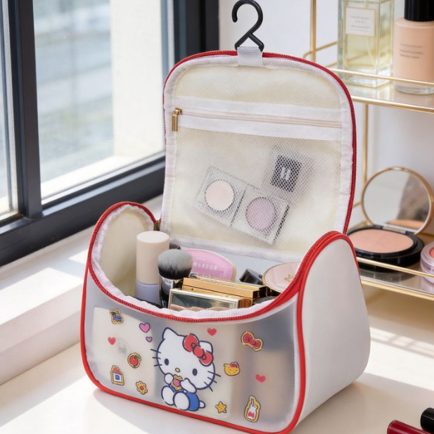 Portable Waterproof Semi-Transparent Cosmetic Organizer Bag C-253
