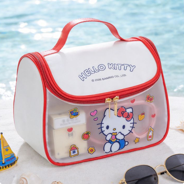 Portable Waterproof Semi-Transparent Cosmetic Organizer Bag C-253