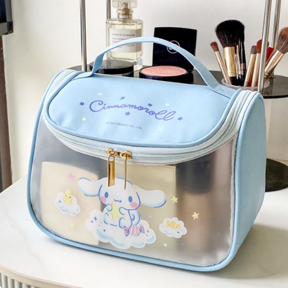 Portable Waterproof Semi-Transparent Cosmetic Organizer Bag C-253