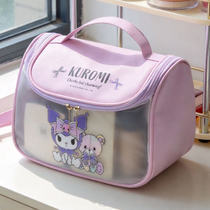 Portable Waterproof Semi-Transparent Cosmetic Organizer Bag C-253