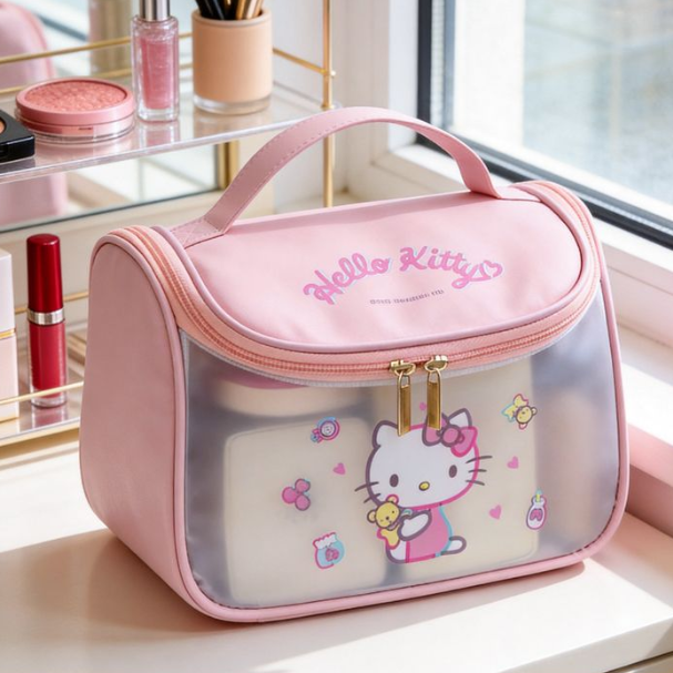 Portable Waterproof Semi-Transparent Cosmetic Organizer Bag C-253