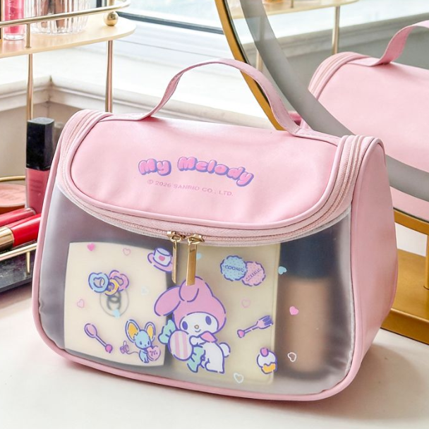 Portable Waterproof Semi-Transparent Cosmetic Organizer Bag C-253