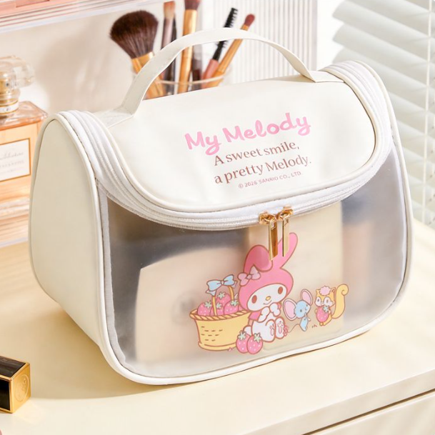 Portable Waterproof Semi-Transparent Cosmetic Organizer Bag C-253