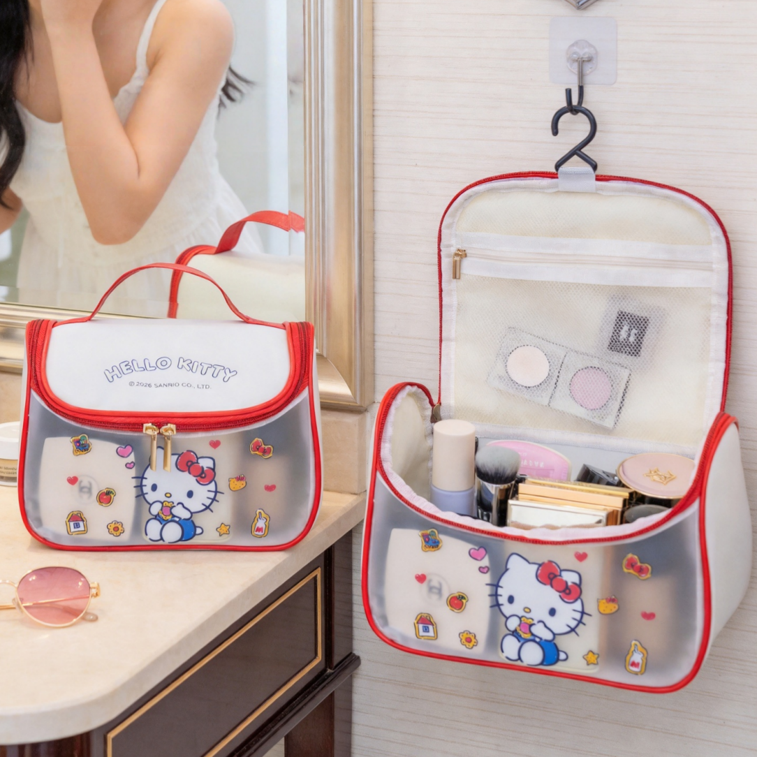 Portable Waterproof Semi-Transparent Cosmetic Organizer Bag C-253
