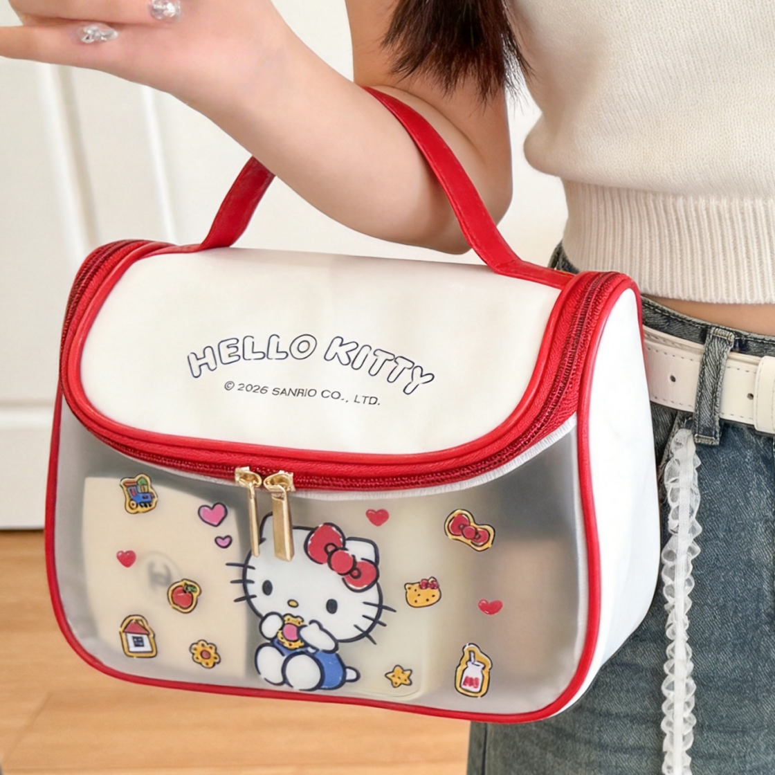Portable Waterproof Semi-Transparent Cosmetic Organizer Bag C-253