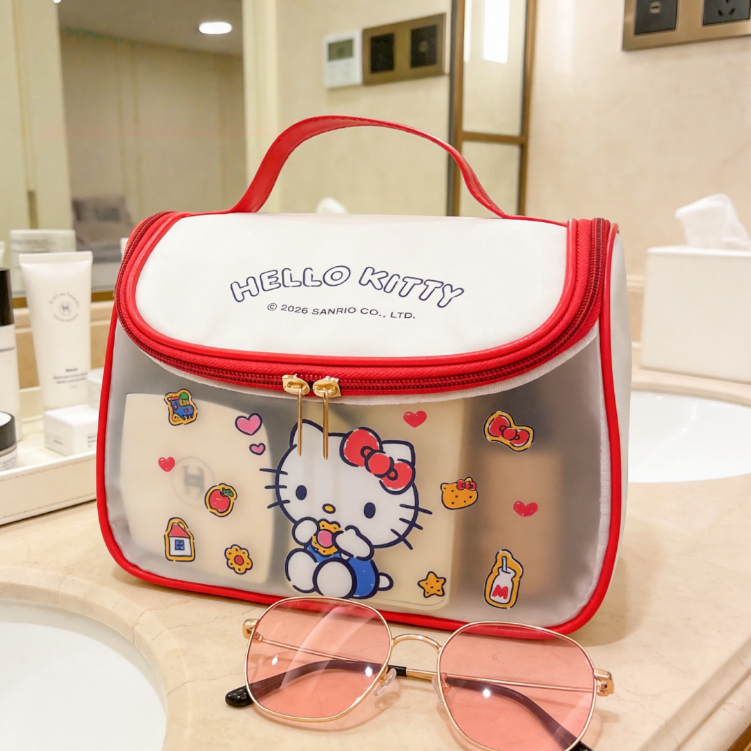 Portable Waterproof Semi-Transparent Cosmetic Organizer Bag C-253