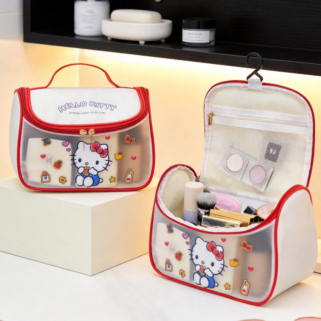 Portable Waterproof Semi-Transparent Cosmetic Organizer Bag C-253