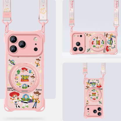 Crossbody iPhone Case with 360° Rotating Stand & Lanyard C-80009