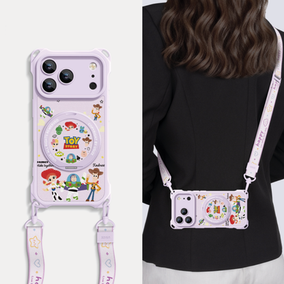 Crossbody iPhone Case with 360° Rotating Stand & Lanyard C-80009