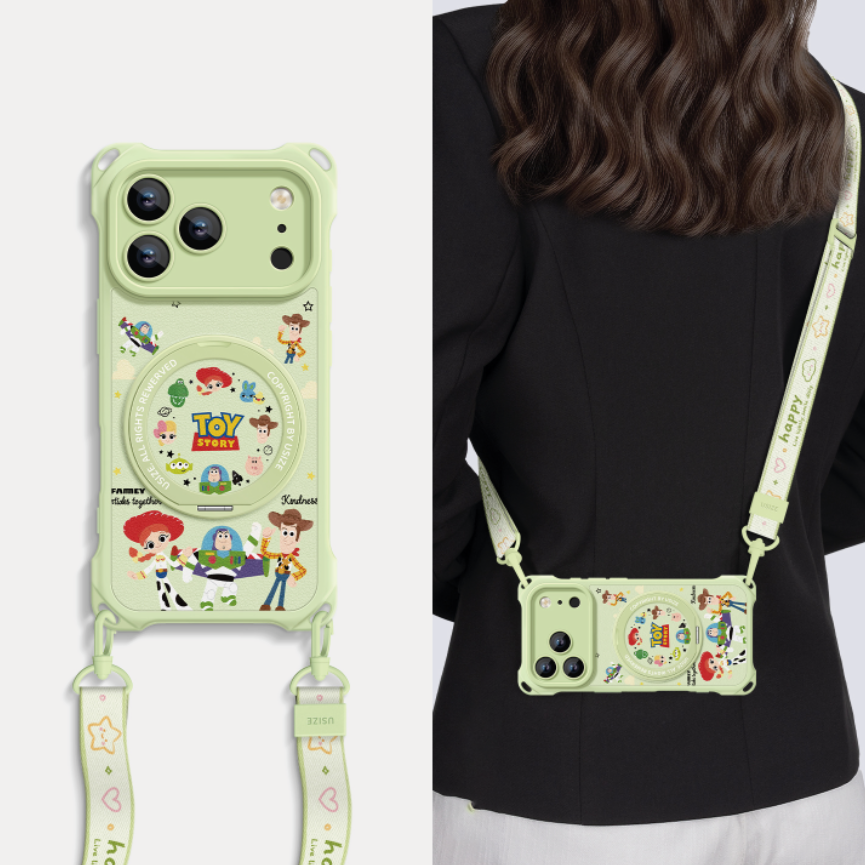 Crossbody iPhone Case with 360° Rotating Stand & Lanyard C-80009
