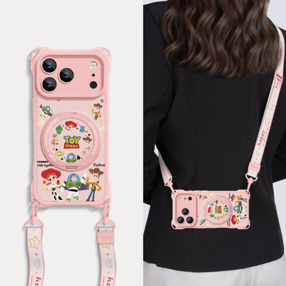 Crossbody iPhone Case with 360° Rotating Stand & Lanyard C-80009