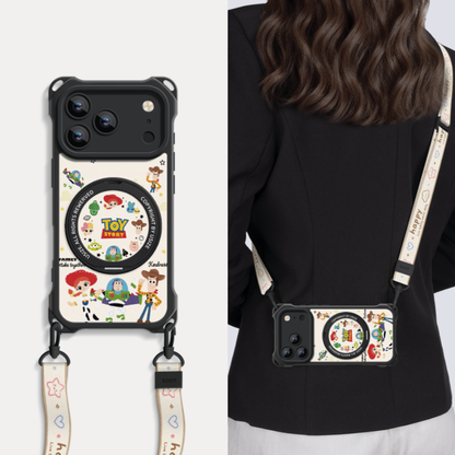 Crossbody iPhone Case with 360° Rotating Stand & Lanyard C-80009