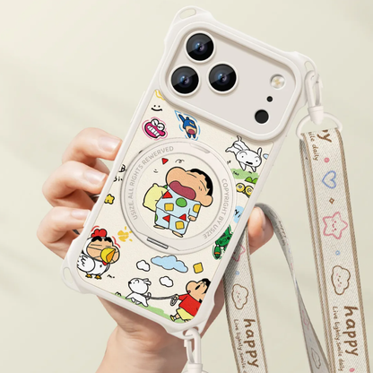 Crossbody iPhone Case with 360° Rotating Stand & Lanyard C-80008