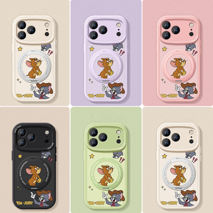 Full-Cover Magnetic iPhone Case with 360° Rotating Stand C-80017
