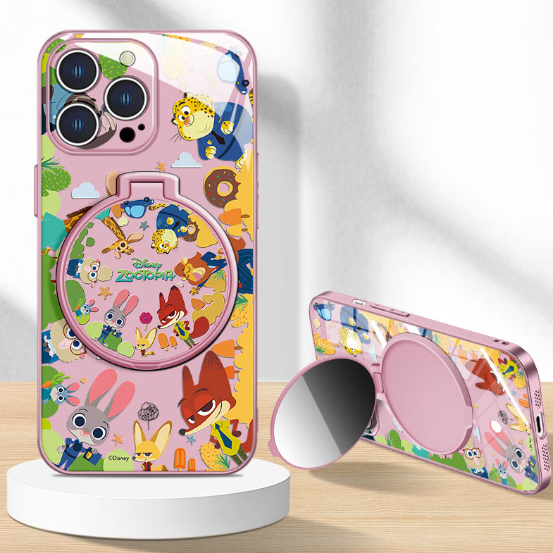 iPhone Case with Built-In Makeup Mirror & Foldable Stand C-80022