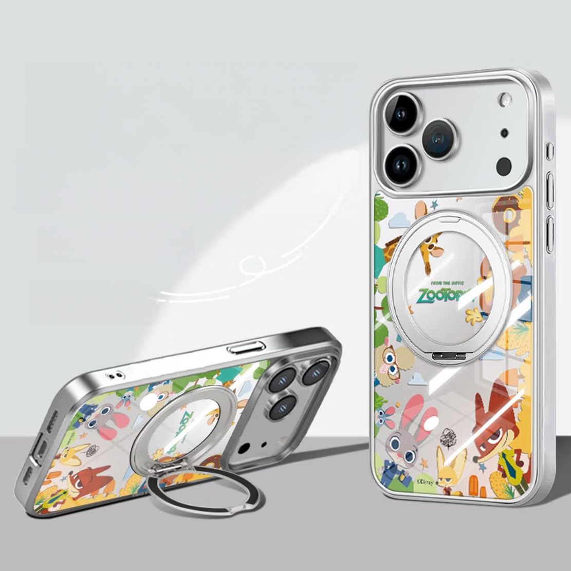 MagSafe-Compatible iPhone Case with 360° Rotating Ring Stand C-80023
