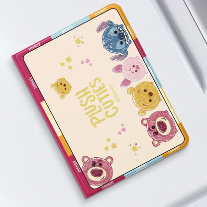Multi-Angle Stand Double-Sided Printed Faux Leather Full-Protection iPad Case C-80027