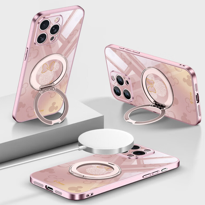 MagSafe-Compatible iPhone Case with 360° Rotating Magnetic Ring Stand C-80040