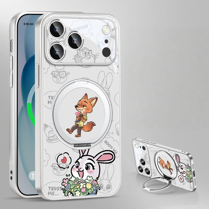 Magnetic iPhone Case with 360° Rotating Ring Stand & Drop Protection C-80043