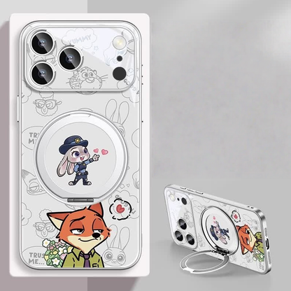 Magnetic iPhone Case with 360° Rotating Ring Stand & Drop Protection C-80043