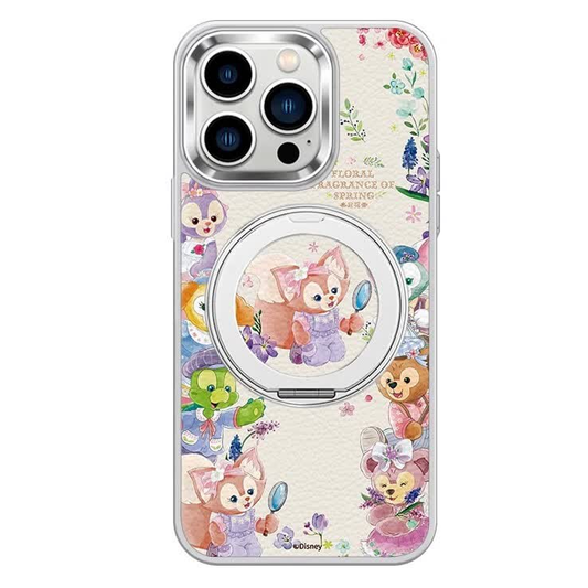 iPhone Case with 360° Magnetic Ring Stand & Metallic Camera Frame C-80046