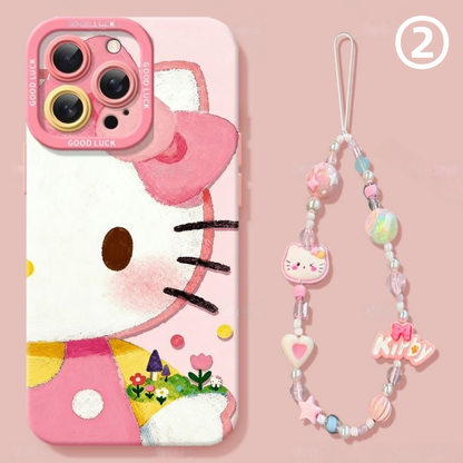 Silicone iPhone Case with Camera Protection & Optional Charm C-80020