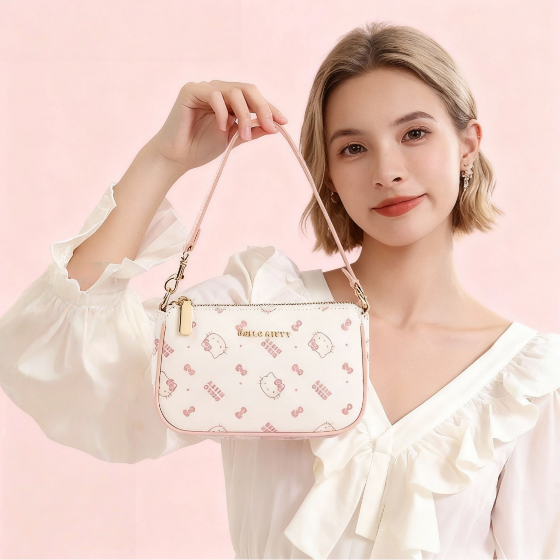 Cute All-Over Print PU Leather Shoulder Bag C-305