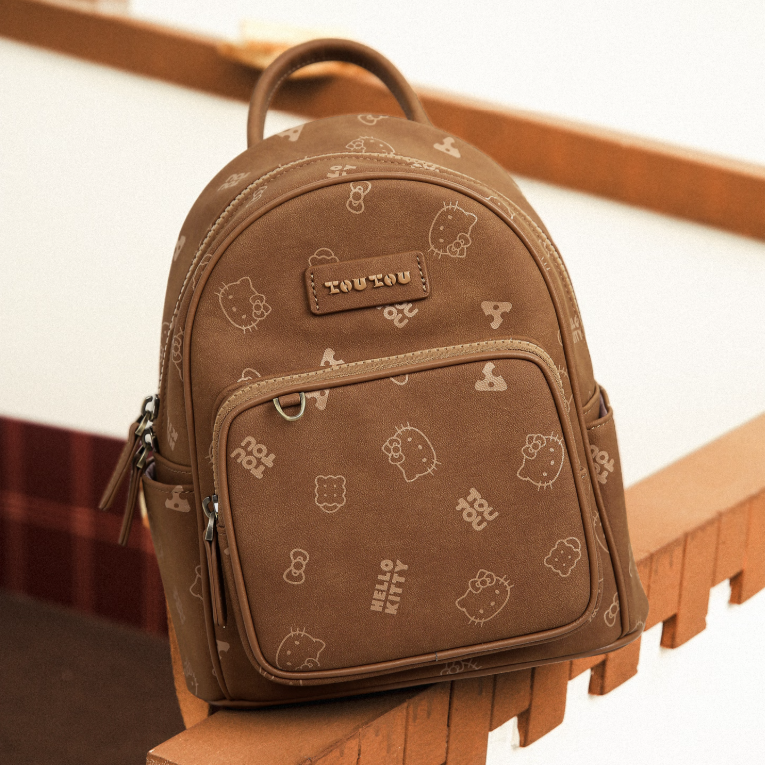 Soft PU Leather Multi-Pocket Backpack C-338