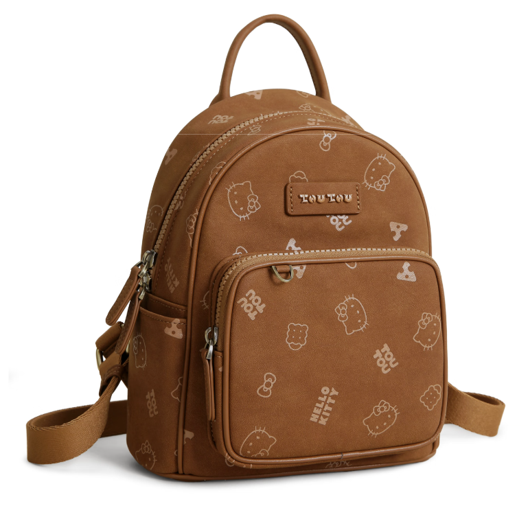 Soft PU Leather Multi-Pocket Backpack C-338