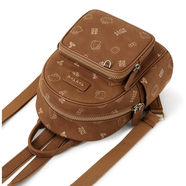 Soft PU Leather Multi-Pocket Backpack C-338