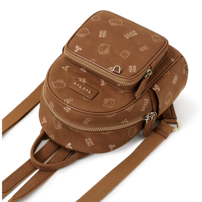 Soft PU Leather Multi-Pocket Backpack C-338